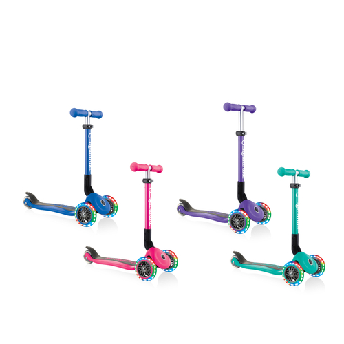 Globber Junior PRIMO FOLDABLE LIGHTS Scooter Assorted Style