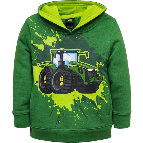 John Deere Splash Tractor Fleece Kids Hoodie Pullover - Size: 2