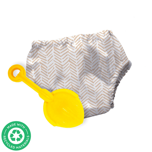 Pea Pods Reusable Swim Nappy - Rustic Lines [Size: Medium (7-10kg)] SNMRL