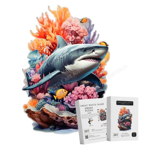 Puzzle Art Great White Shark Wooden Puzzle