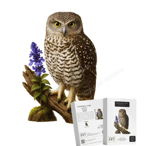 Puzzle Art Powerful Owl Wooden Puzzle A5