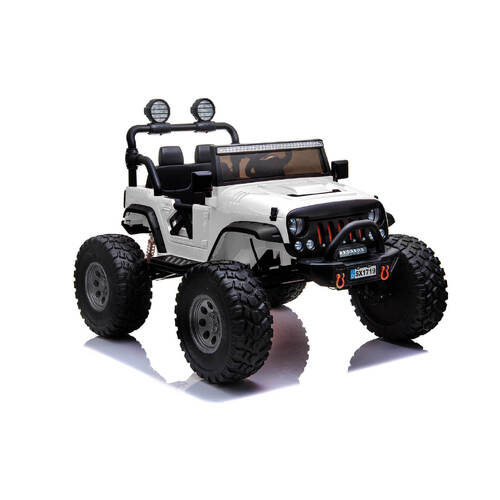 Hollicy Offroad Jeep Style Electric Ride On 24 volt with Remote Control - WHITE SX1719-W