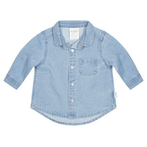 Toshi Long Sleeved Shirt Denim [Size : 6-12 Months (0)]