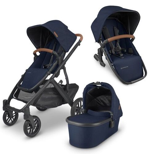 Uppababy Vista V2 with Bassinet + Rumble Seat [Colour: Noa (Navy)]