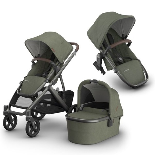 UPPAbaby Vista V3 Pram With Bassinet + Rumble Seat Evelyn (+ BONUS FREEBIES VALUED AT $234.97)