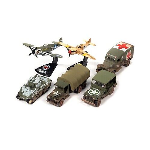 Johnny Lightning WWII Warriors European Theater Diecast Military Vehicles Assorted Styles JLML008