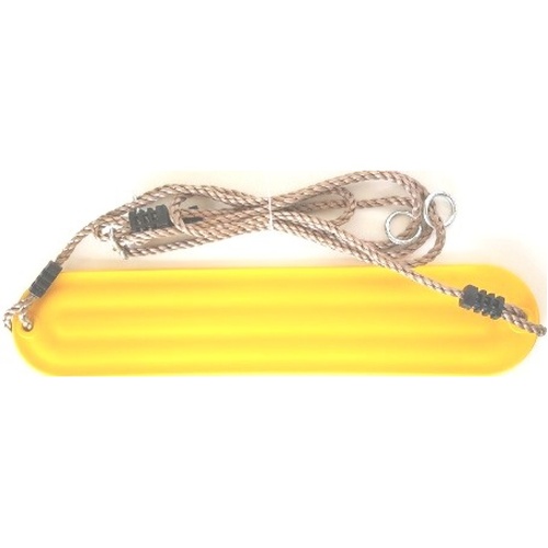 Strap Seat Moulded Ribbed - wrap-around swing with Adjustable Ropes - YELLOW