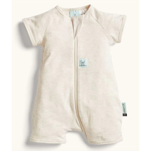 ergoPouch Short Sleeve Layer 0.2 TOG Oatmeal Marle [Age: Newborn (0000)]